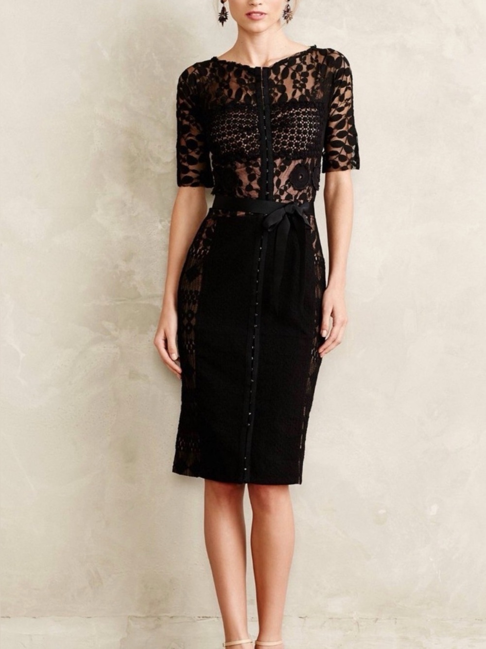 Bryron Lars Beguile Carissima Lace Sheath Dress